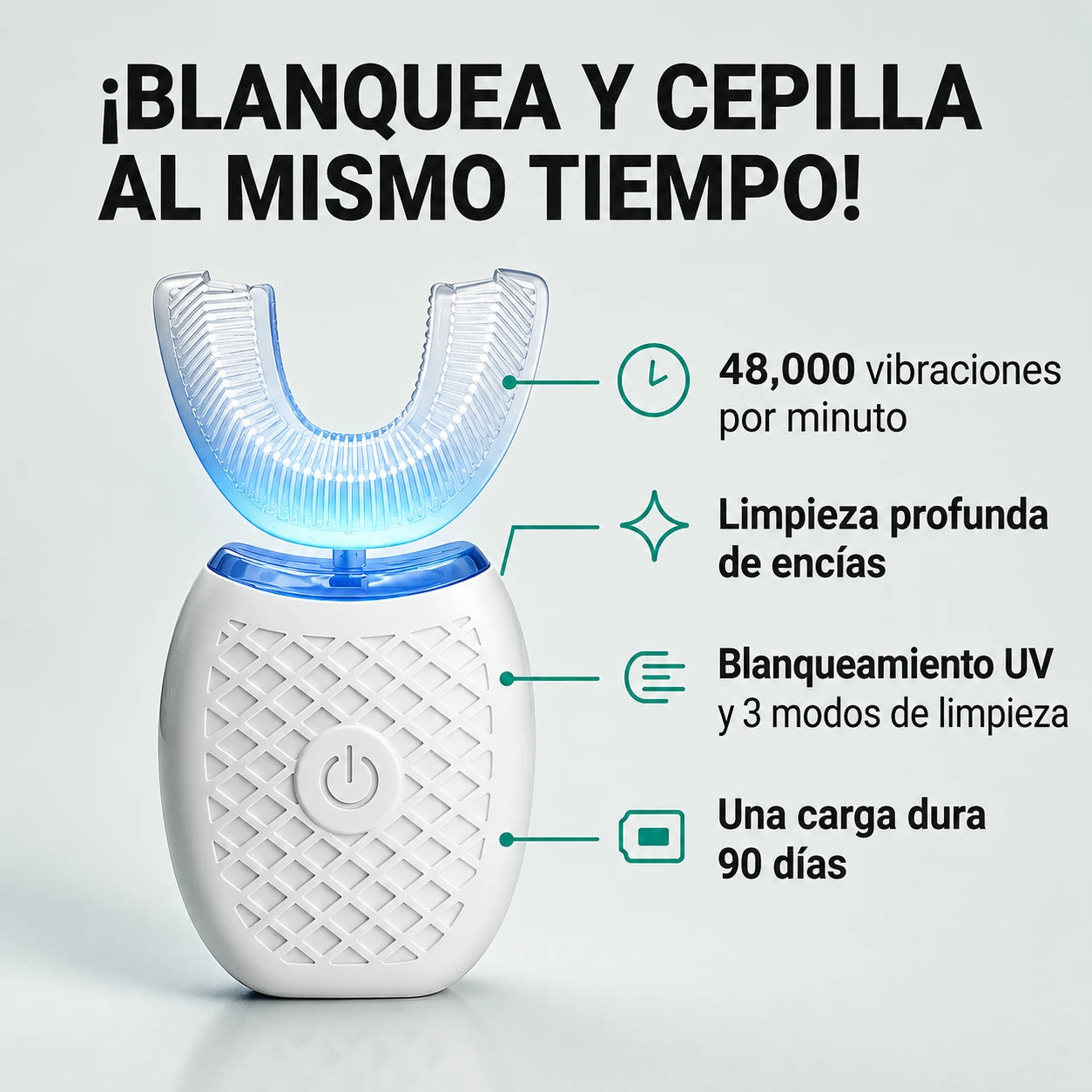 Cepillo 360° PureFlos™ con Luz LED